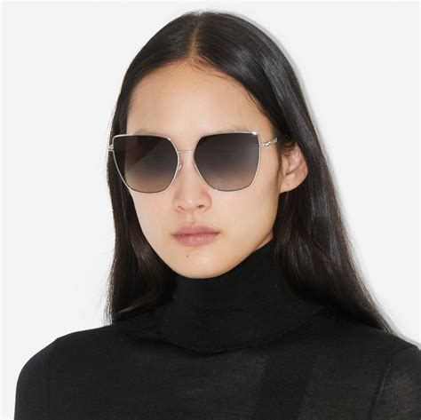 burberry leather wrapped cat eye sunglasses|Classic Cat.